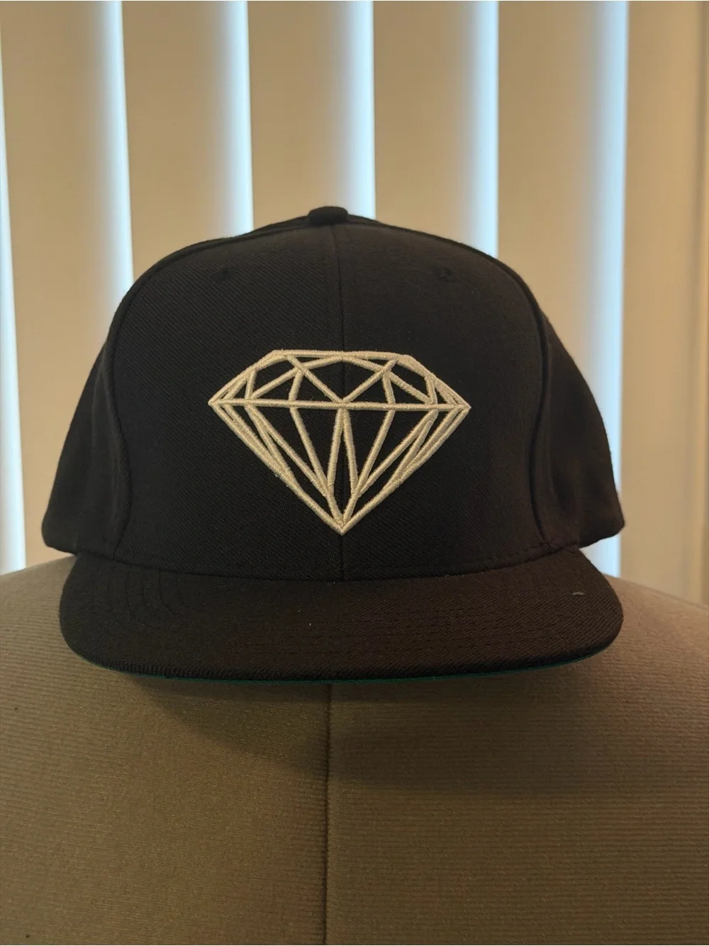Diamond Supply Co. Black Cap with White Diamond Patch